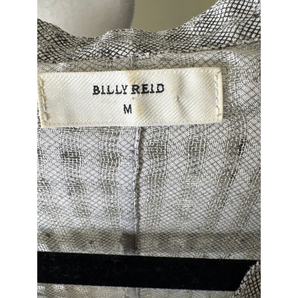 Billy Reid Black and White Dot Print Short Sleeve Shirt Sz M - Picture 5 of 5